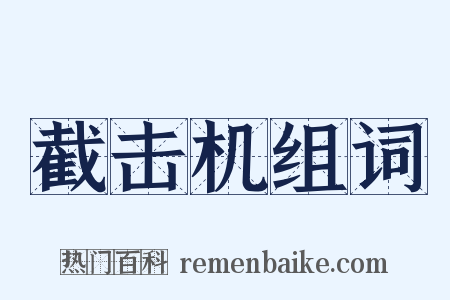 截击机组词是什么意思的图片